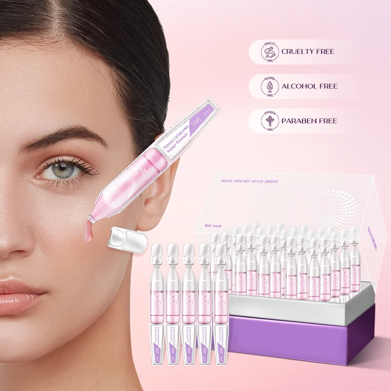 OEM Vitamin B12 Collagen SkinCare Anti Aging Hydrating Anti Acne  Hyaluronic Acid Ampoule Face Skin Care Facial Serum