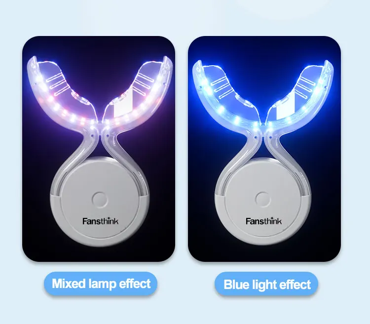 Private Logo Blue and Red Light UV Box Tooth Whitening Kit Dropshipping Teeth Whitening Kits