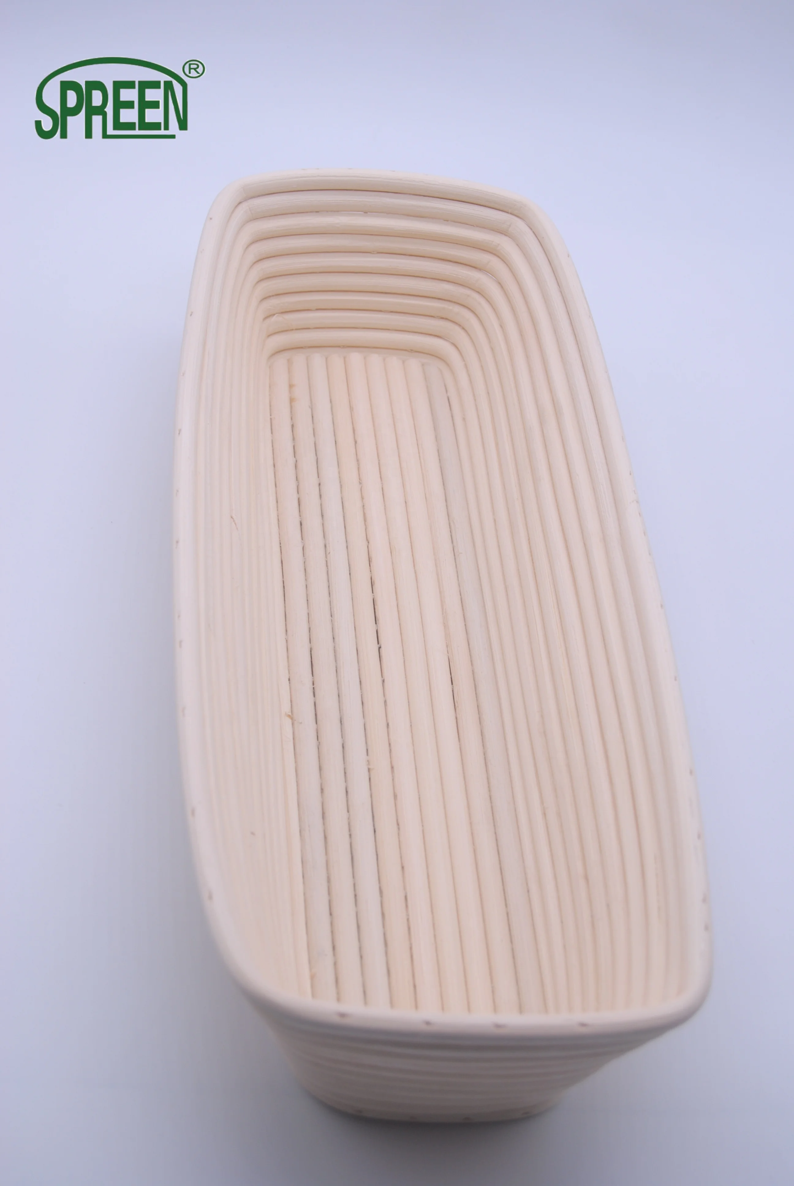 Customized Rectangle Rattan Proving Basket Wood Bottom Handmade Cane Bannetons for Proving Bread