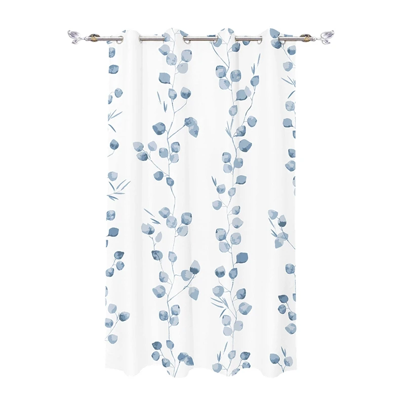 i@home Voile digital butterfly windows curtain printed with valance  designs for living room window