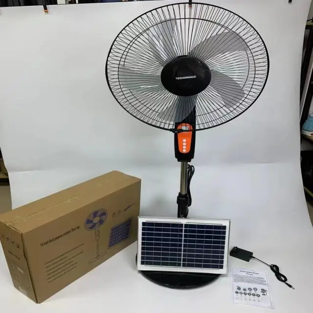 Best seller High speed battery operated DC5V solar powered table rechargeable fan with mobile phone remote control