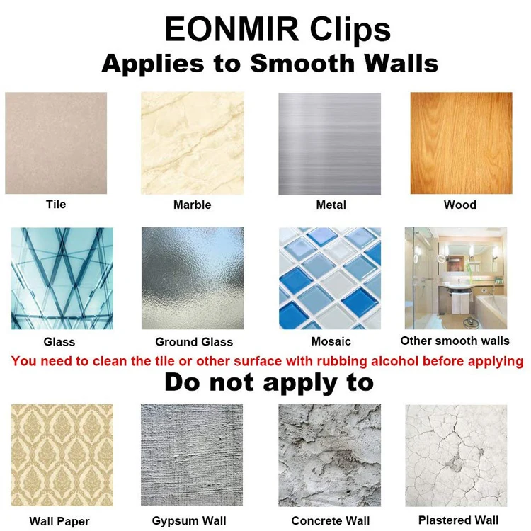 Jutye bathroom  Windproof Stop Protect Adhesive Shower Curtain Splash Guard Curtain Clip