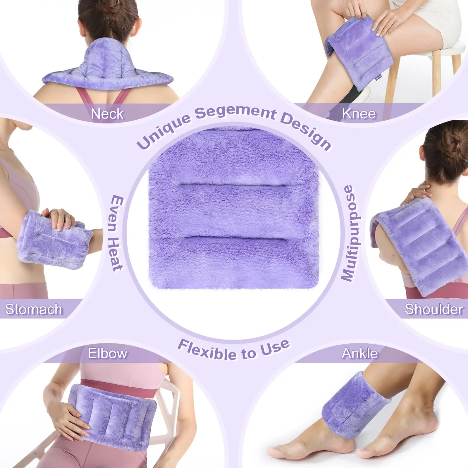 Microwavable Moist Heated Neck Shoulder Wrap Versatile Weighted Beanbag Cold Pack Warm Compress Heating Pads
