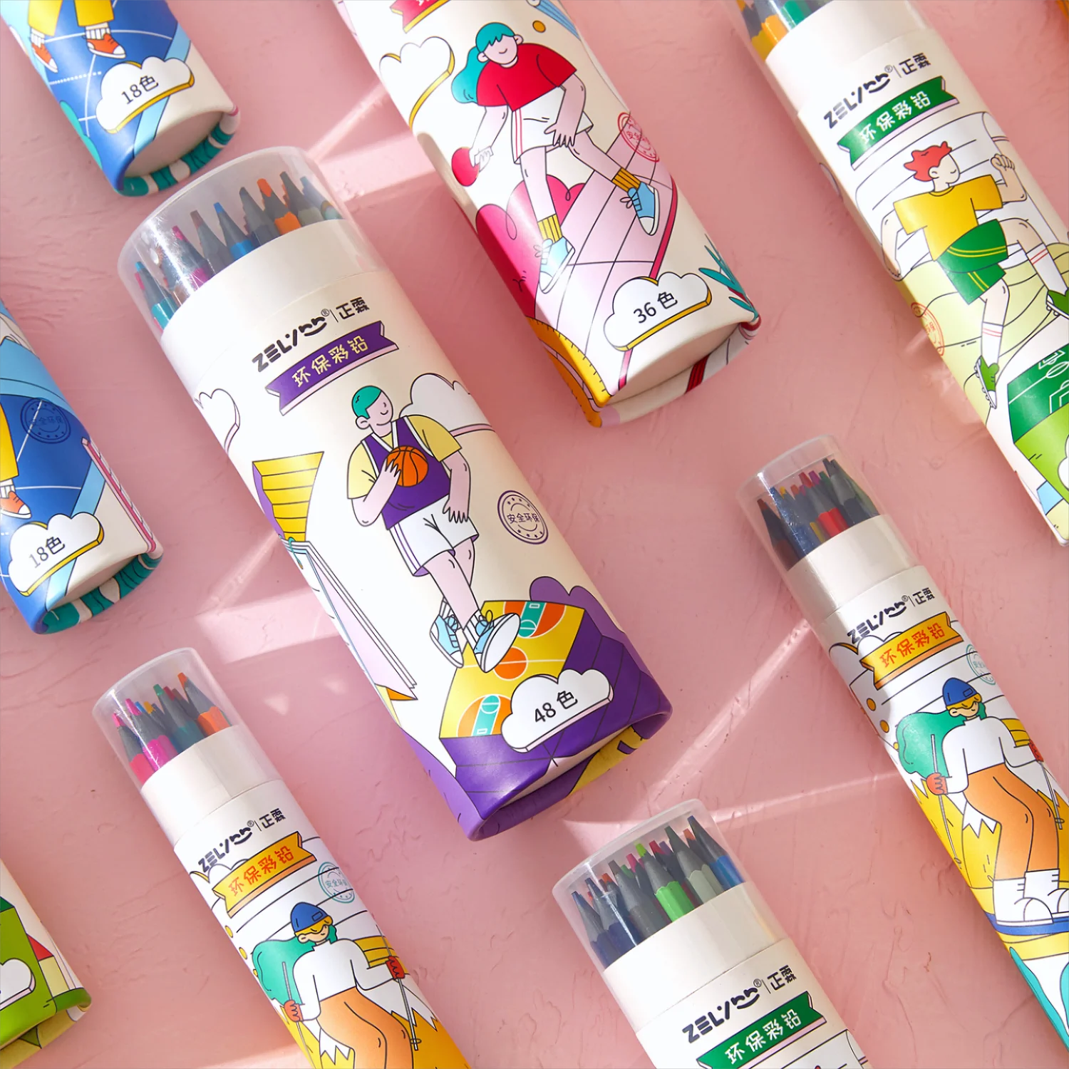 12 Color Pencil Paper Tube Color Pencils Recycled Black Material Hot Sale color pencil for drawing