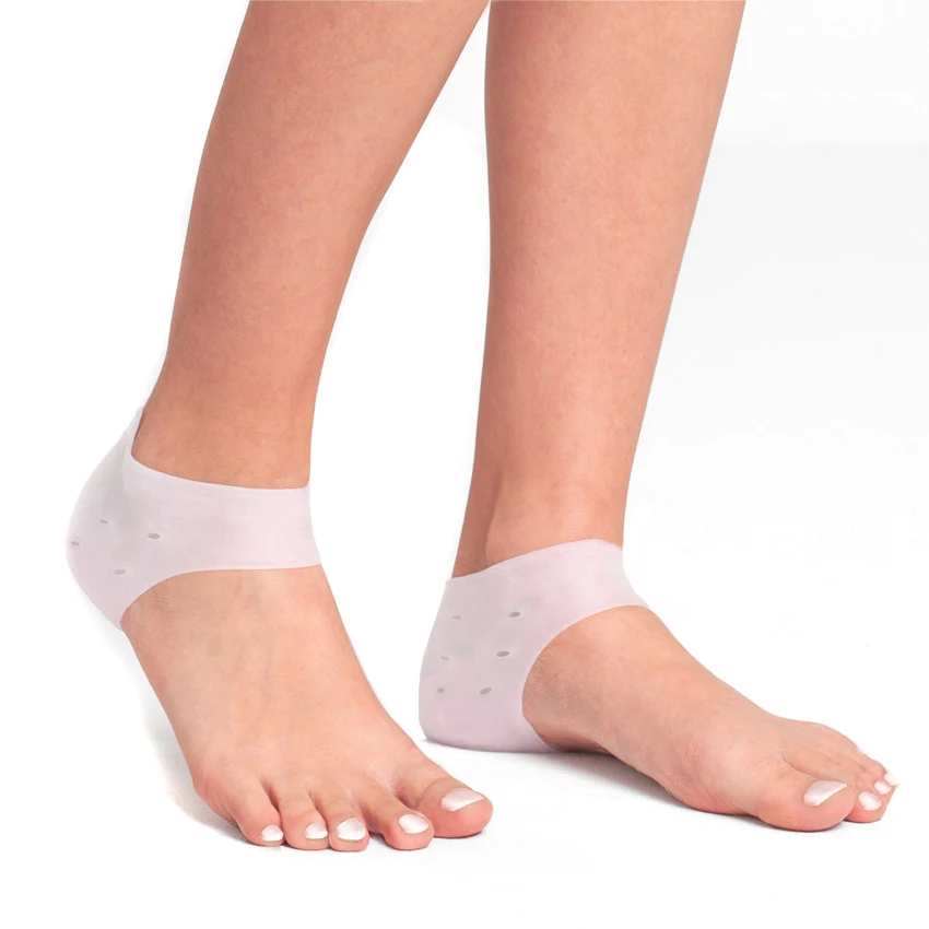 Silica Gel Heel Socks Silicone Gel Heel Sleeves Relieve Foot Cracked Pain Skin Care Protector Socks  HA00557