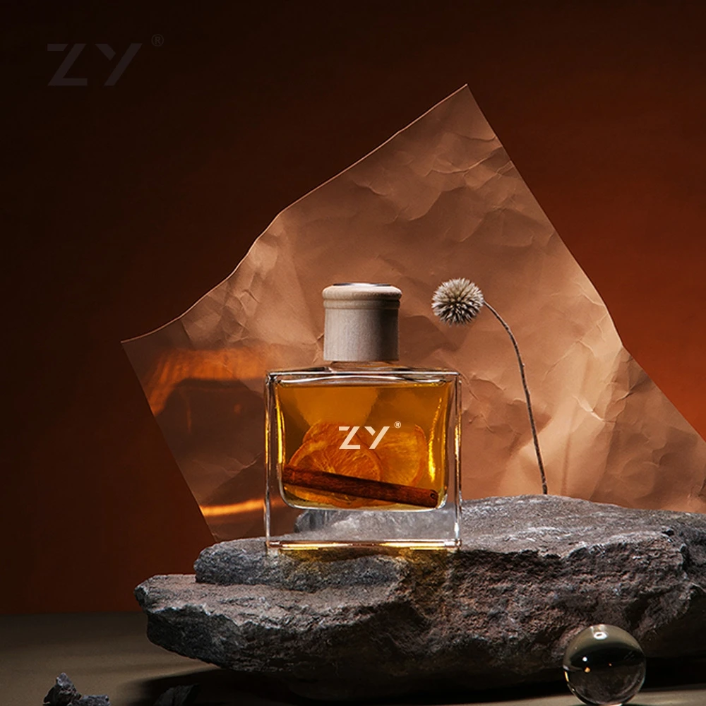 Brown Aesthetic 25 Ml Matt Glass Perfume Bottles Rectangular Perfume Bottle Empty Perfume Bottles 50 Ml