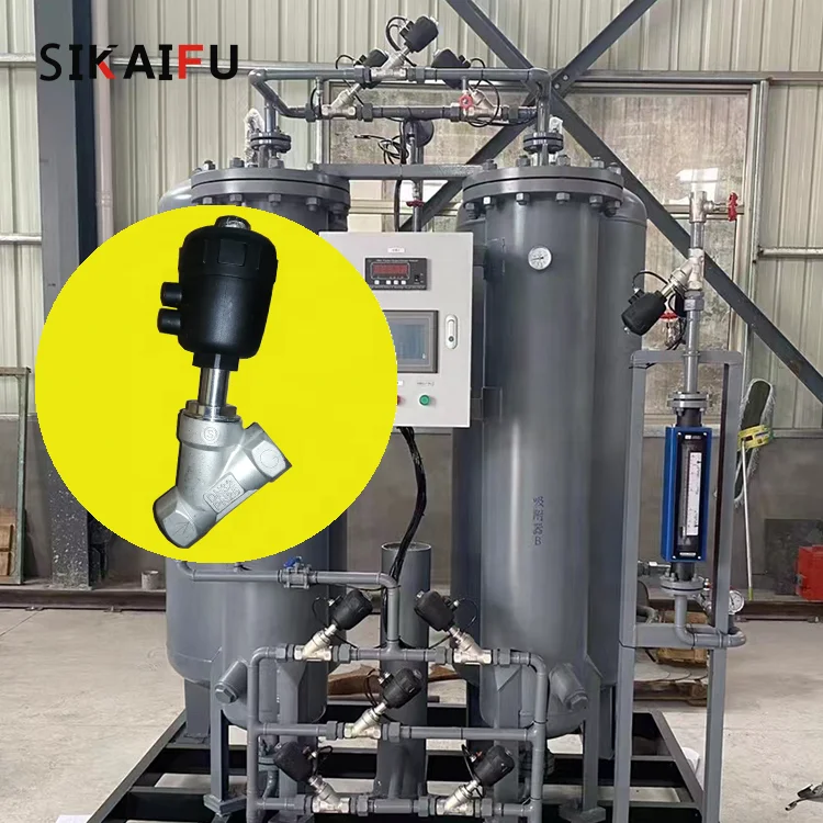 Air operated angle seat valve DN40 for Adsorption Nitrogen Generator
