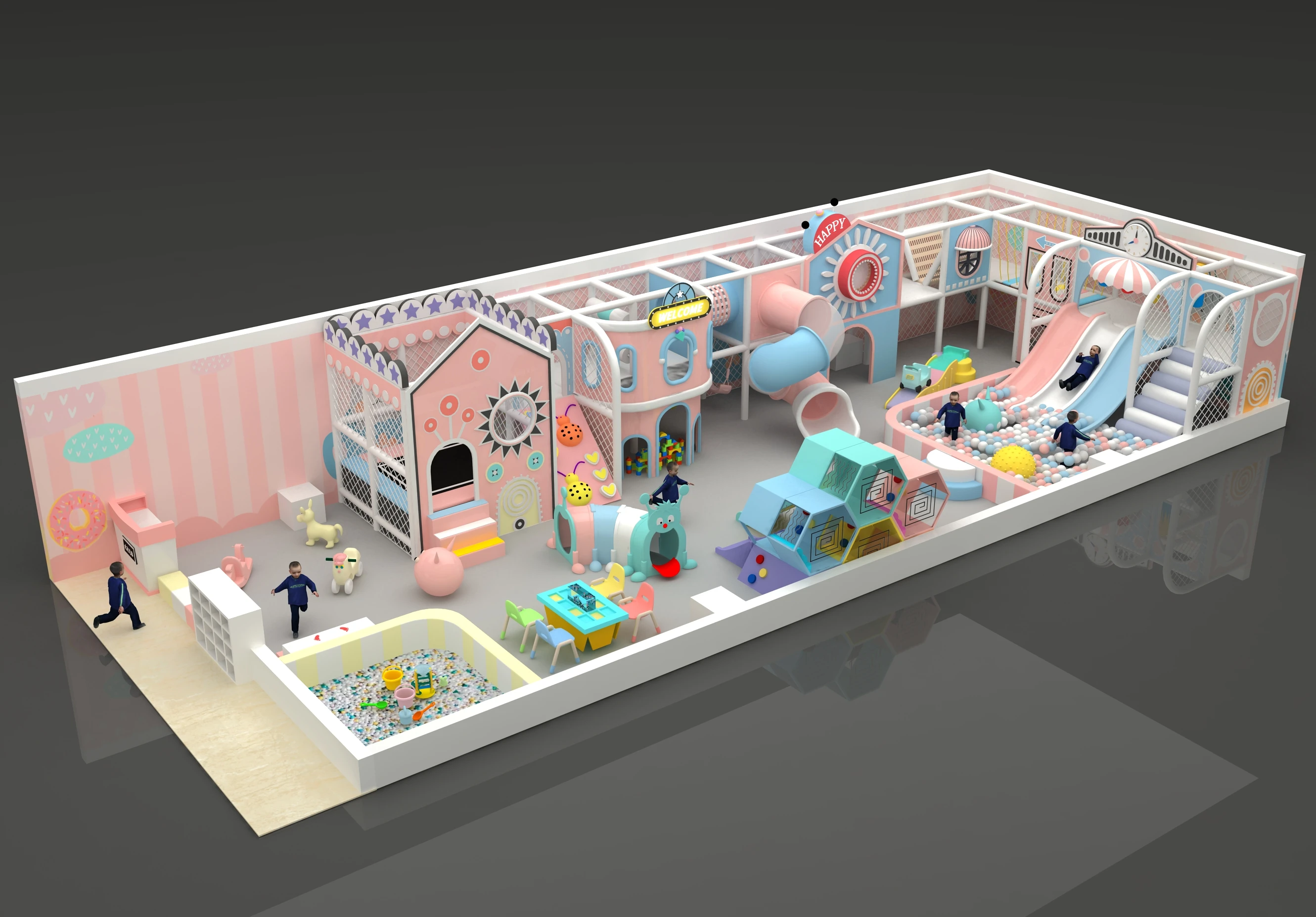 Cheap Price Mini Indoor Playground Equipment Soft Foam Playground for Preschool Restaurant Kids Cafe mazes soft play equipment