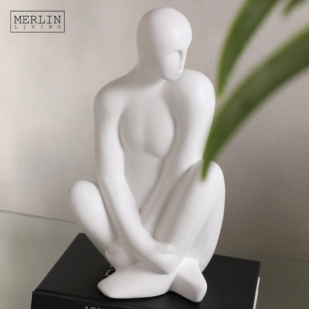 Merlin Living Home Decor Figure Desktop Ceramic Decoration For Hotel Decoration Chaozhou Ceramic Wholesale Factory