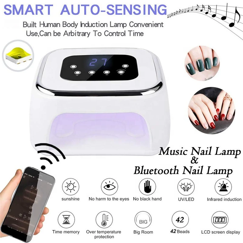 2020 Newest Nail Polish Dryer Music Automatic UV LED Nail Lamp Light
