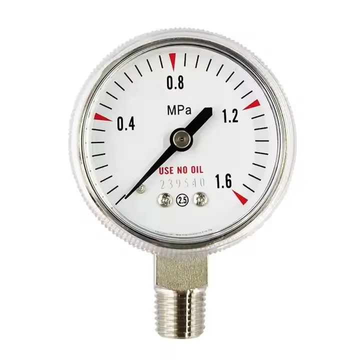 316 stainless steel Valve pressure gauge Pressure gauges for various pressure ranges