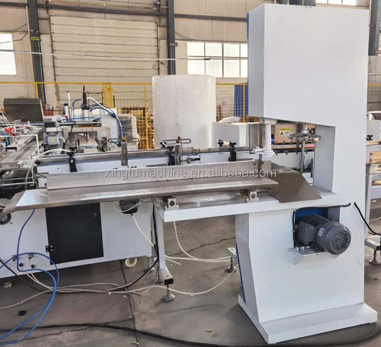 small paper core loading tissue toilet paper roll converting machine line