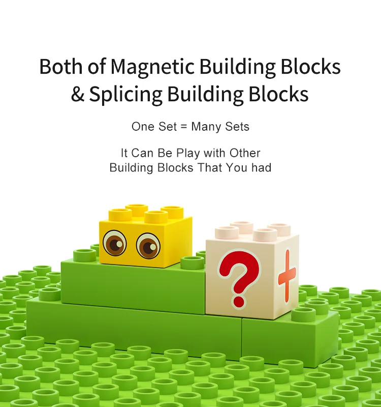 Alilo Custom Animal Shape ABS Plastic balancing Kids soft alphabet abc educational DIY Toys Magnetic Building Blocks Sets