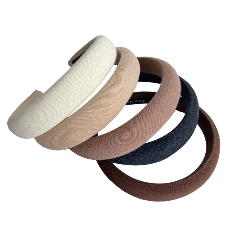 hot sale online store high-end hair accessories headbands fashion milky tea color lady hair hoop