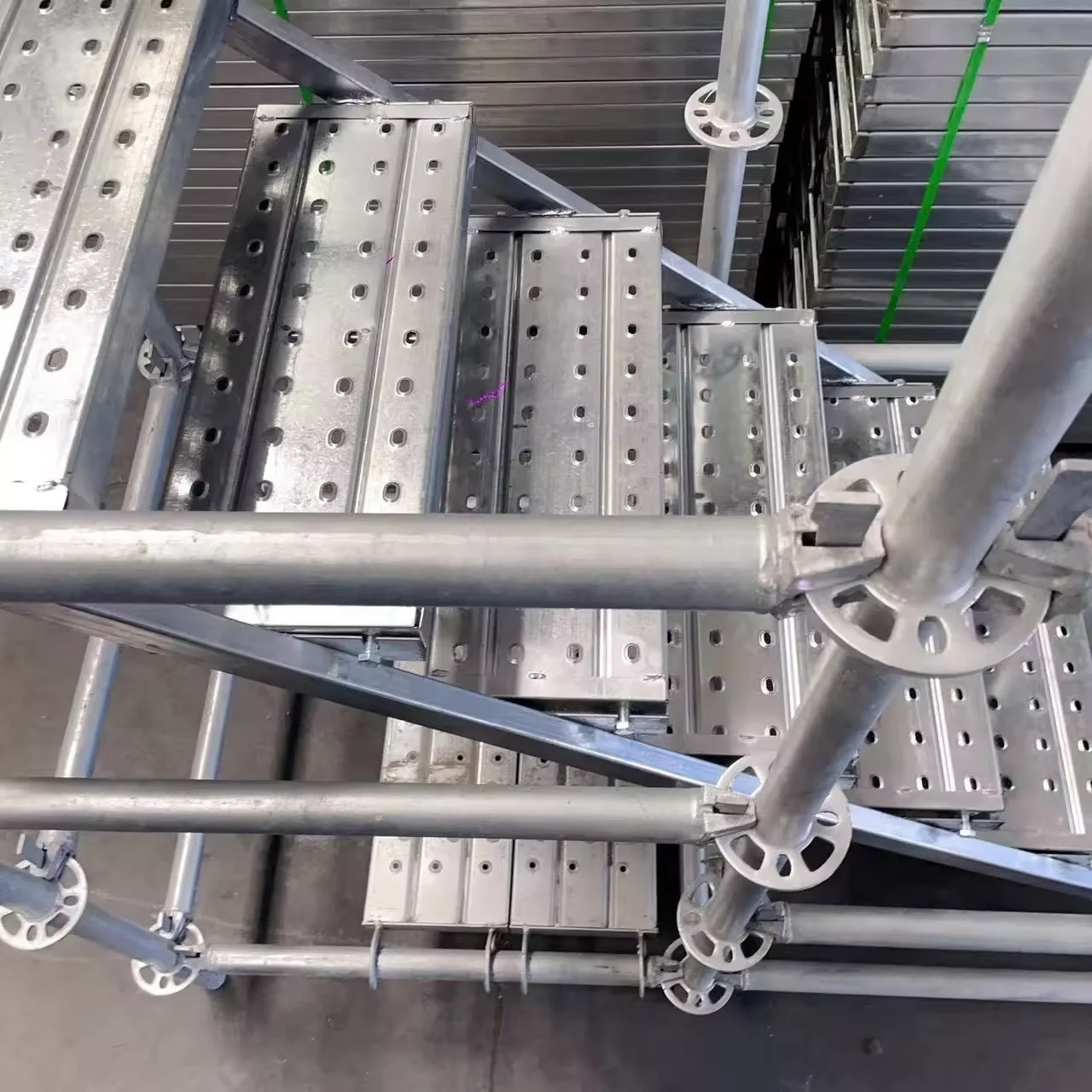 Scaffolding System Steel Stair Case Galvanized Scaffolding Ladder Beam Steel Step Ladder with Hook