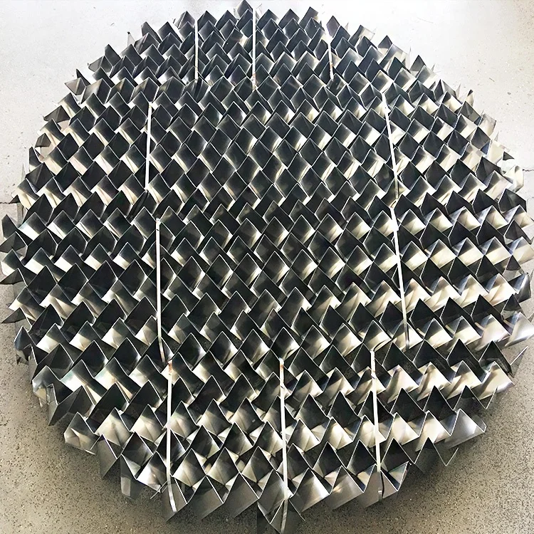 250Y High Quality Stainless Steel 316L Metal Corrugated Metallic Structured Packing as Tower Packing
