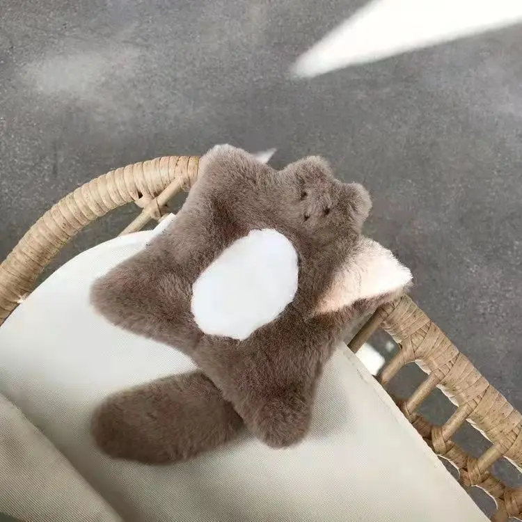 Promotion Cute Cartoon Squirrel Plush Storage Makeup Bag Custom Coin Purse Cosmetic Bags
