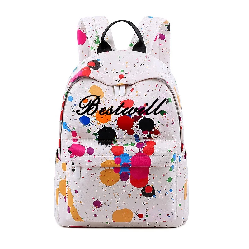 BESTWILL 2022 Wholesale Custom  Student  lightweight college  for boys girls fashion hemp  backpack Canvas bookbags  school bag