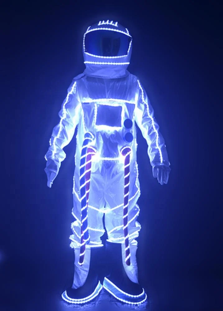 LED Light Luminous Spacesuit Astronaut bar Performance Costume Dance Future Technology Uniform