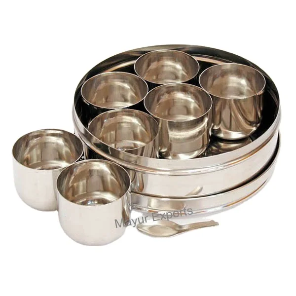Stainless Steel Spice Set Indian Spice container set