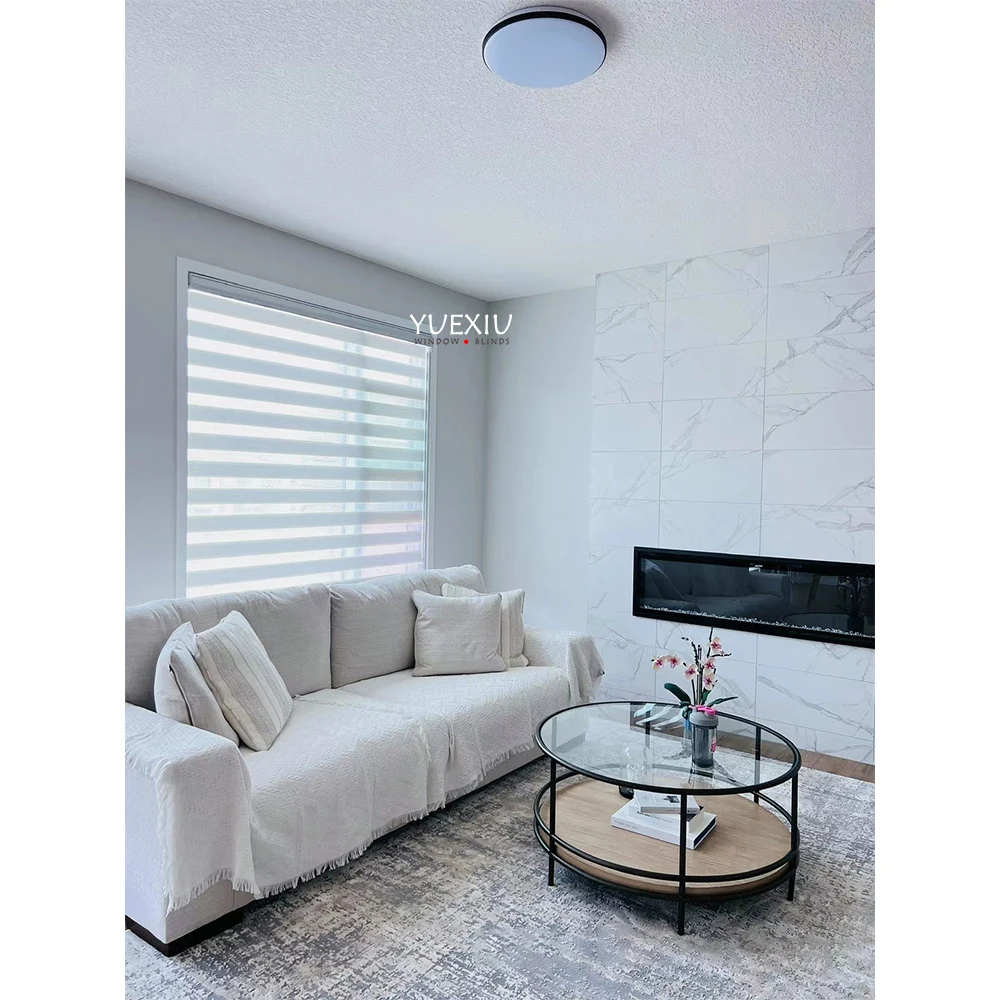 High Quality Motorized Blackout Sunscreen Roller Shades Zebra Window Blinds Curtains For Modern Home Wifi