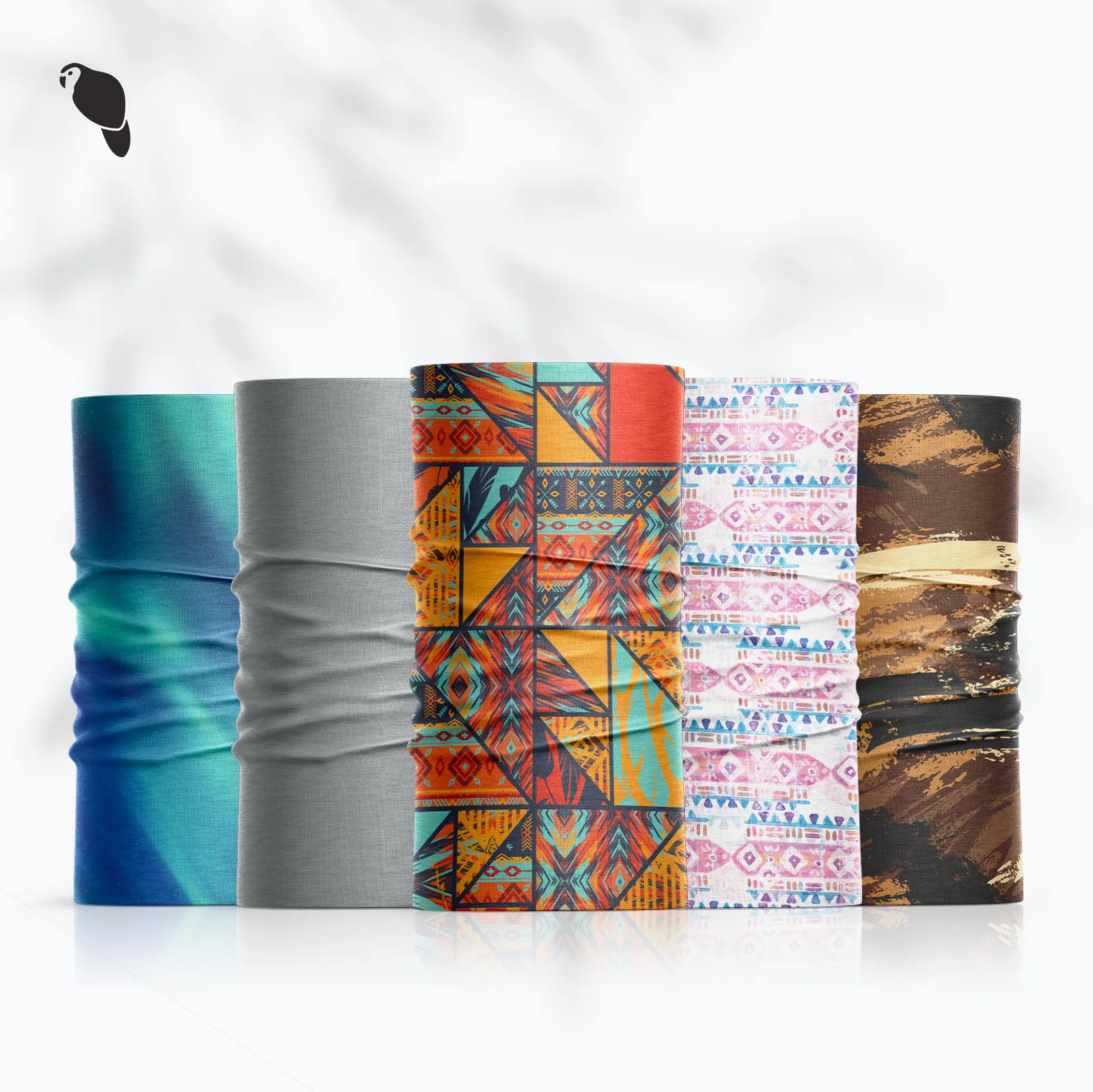 LEO UPF 50+ 92% Polyester 8% Spandex 4 way stretch winter tube bandana windproof neck warmer skii face mask neck gaiter buffs