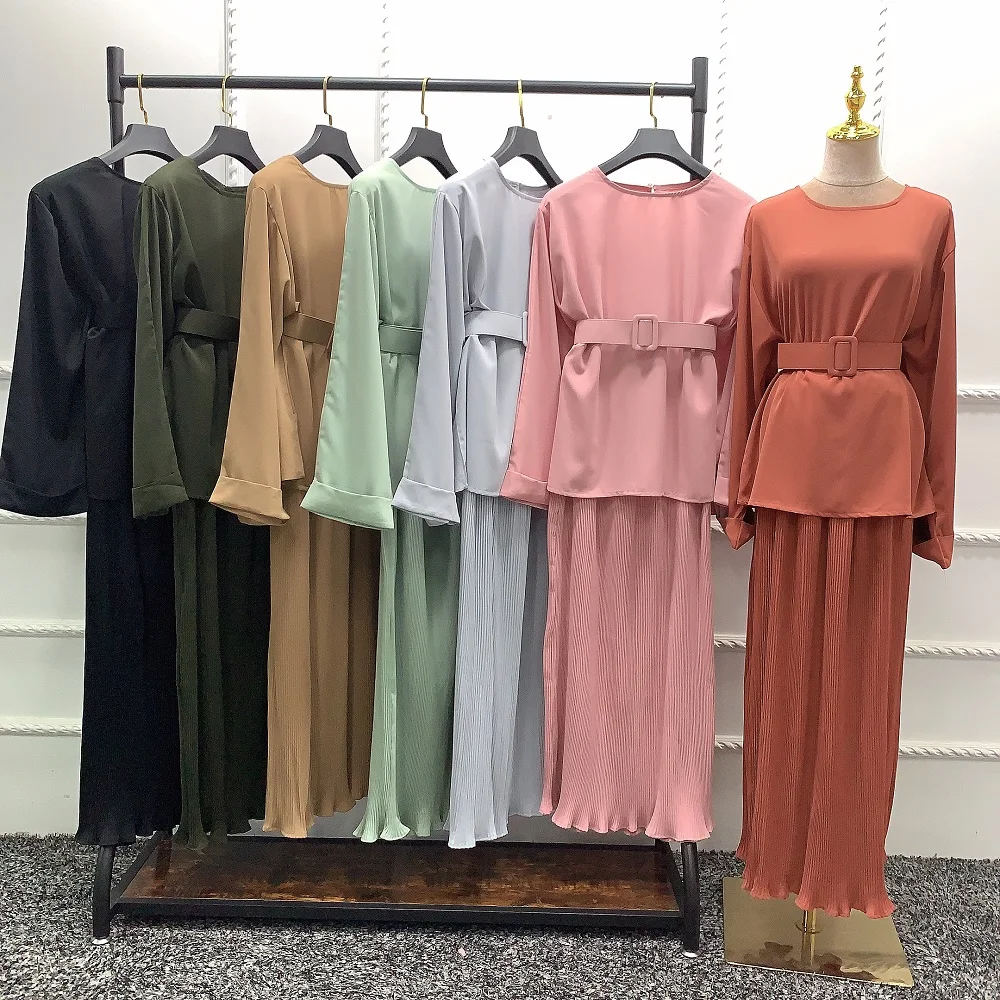 Khamis Arab Islamic Clothing Thobe Women Suit Set Islamic Clothing  Plus  SizeMuslim Women Dress Abaya Dubai Islamic Clothing