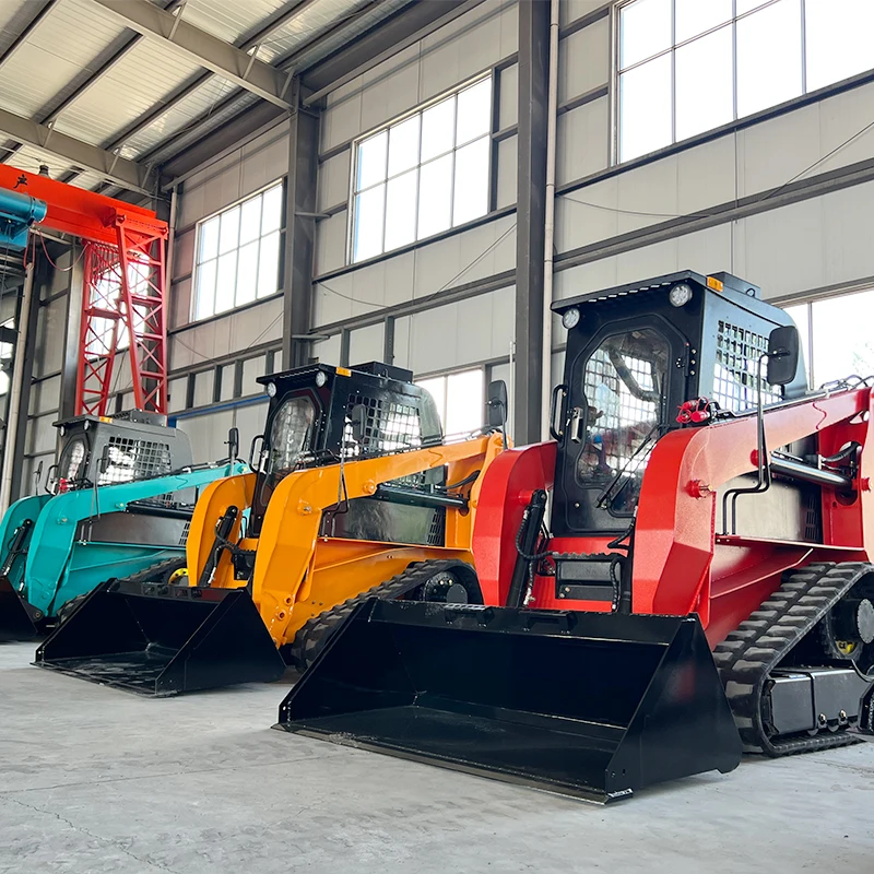 Construction machinery 1000kg skid steer loader with track mini dumper walk behind crawler mini skid steer loader