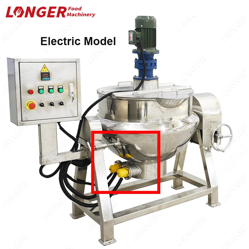 Electrical Jacked Kettle Caramel Sugar Cooking Pot Heating Type Sugar Boiling Machine