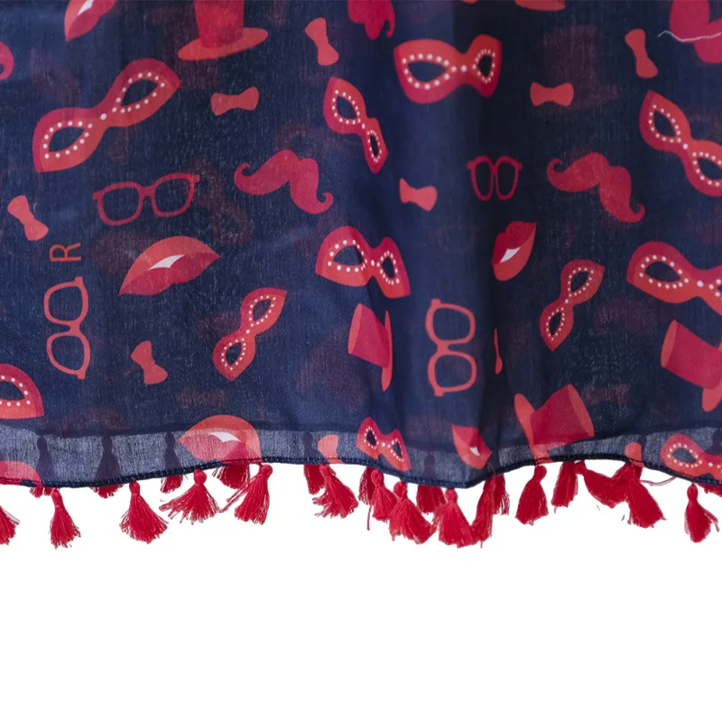 Cheap Price Bali Yarn Scarf Fashion Printed Imitated Silk Satin Scarf Ladies Cotton Voile Shawl