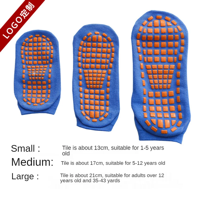 High Quality Non Slip Silicon Sole Yoga Socks Kids Trampoline Bounce Polyester Grip Sock