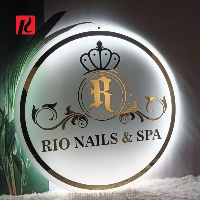 Kexian Custom Cosmetic Shop Design Sign Board Shop Background Logo Beauty Salon Sign Business Acrylic Led Sign Logo