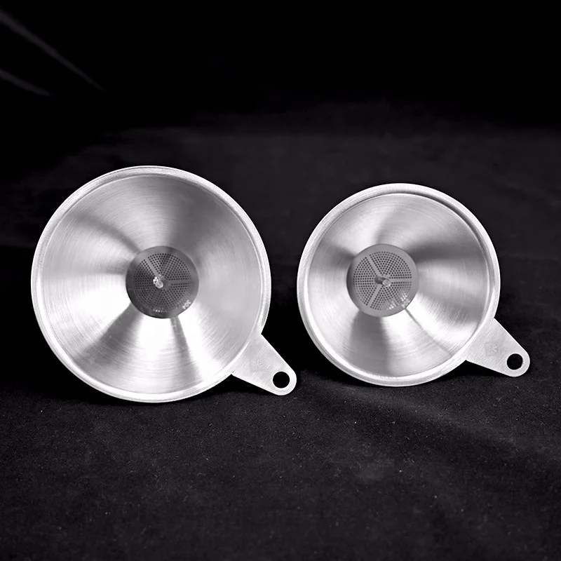 Shianku Food Grade Wholesale Metal Funnel Premium Quality Kitchen Oils Liquid Funnel Stainless Steel Wine Funnel With Filter