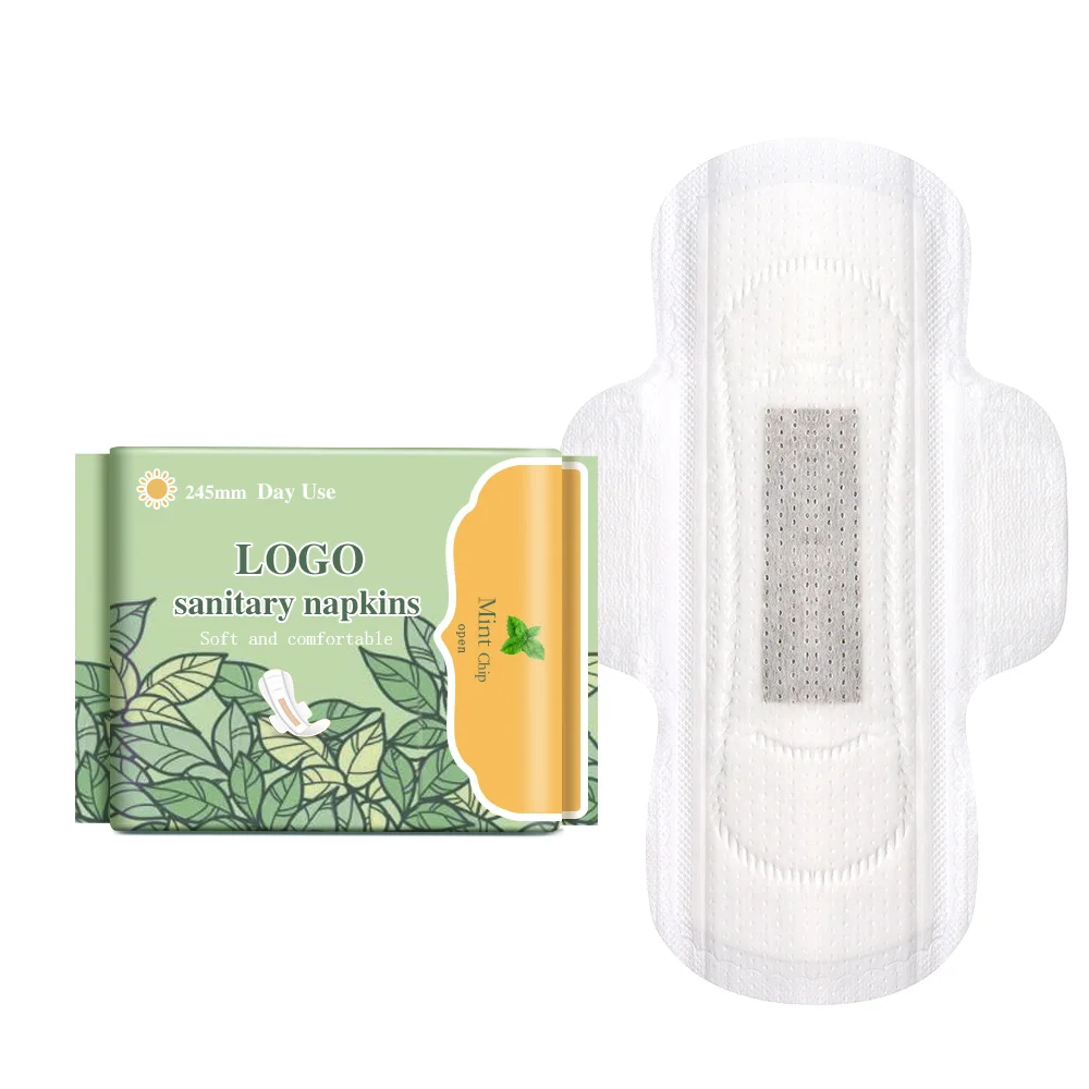 High quality Female Cotton Sanitary Pad Brands Anti Leak organic  Sanitary Napkins