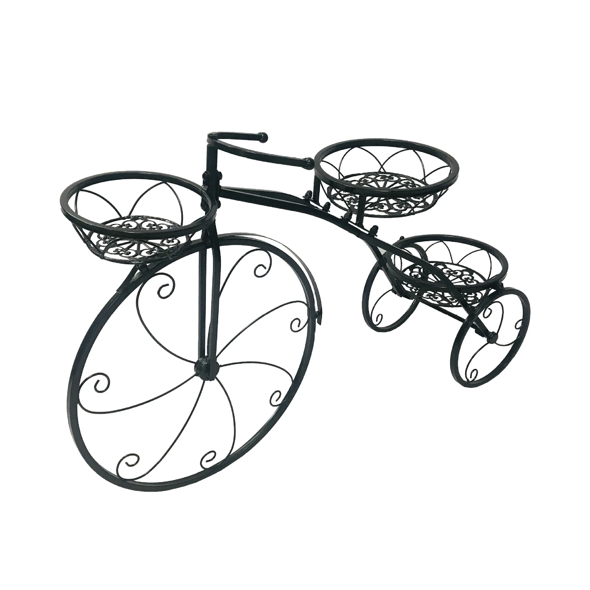 Metal Nordic Bicycle Plant Stand Tricycle Flowerpot Home, Garden, Patio Flower Pot Cart Holder