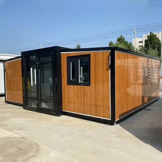Double wing folding room can free expansion container house Widely Used Mobile Home camping Container House