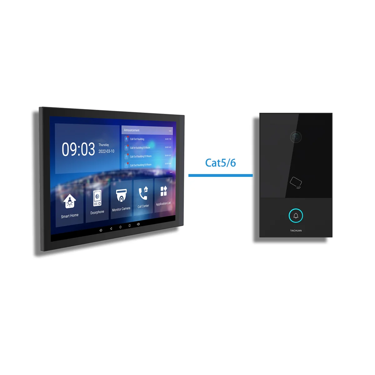 Android 10 Tuya Villa Intercom 10 inch Smartlife app control panel Alexa Home Automation Wall Control screen Smartlife