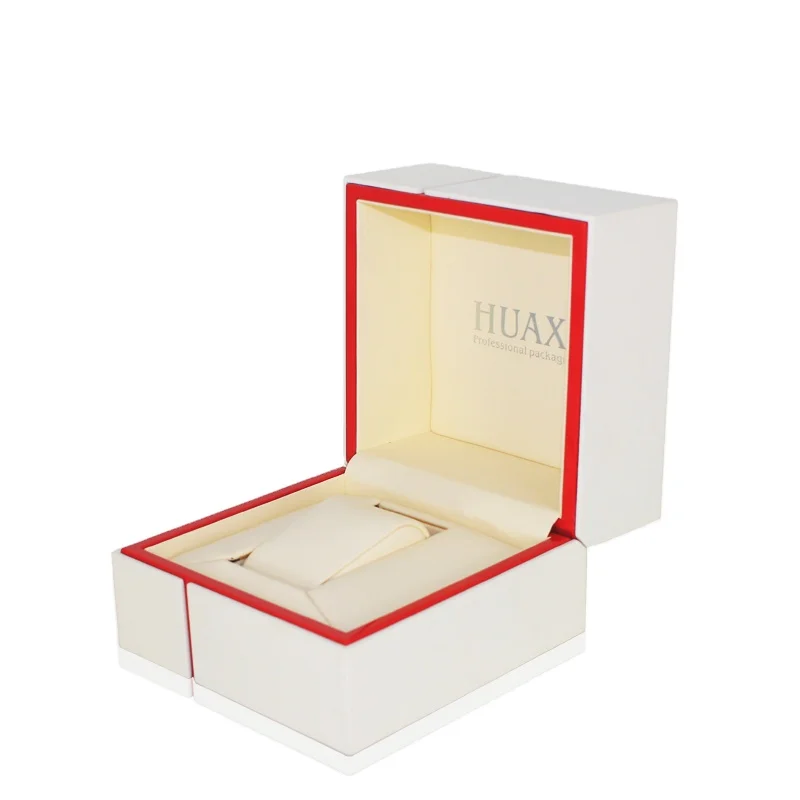 White and orange watch boxes wooden boxes