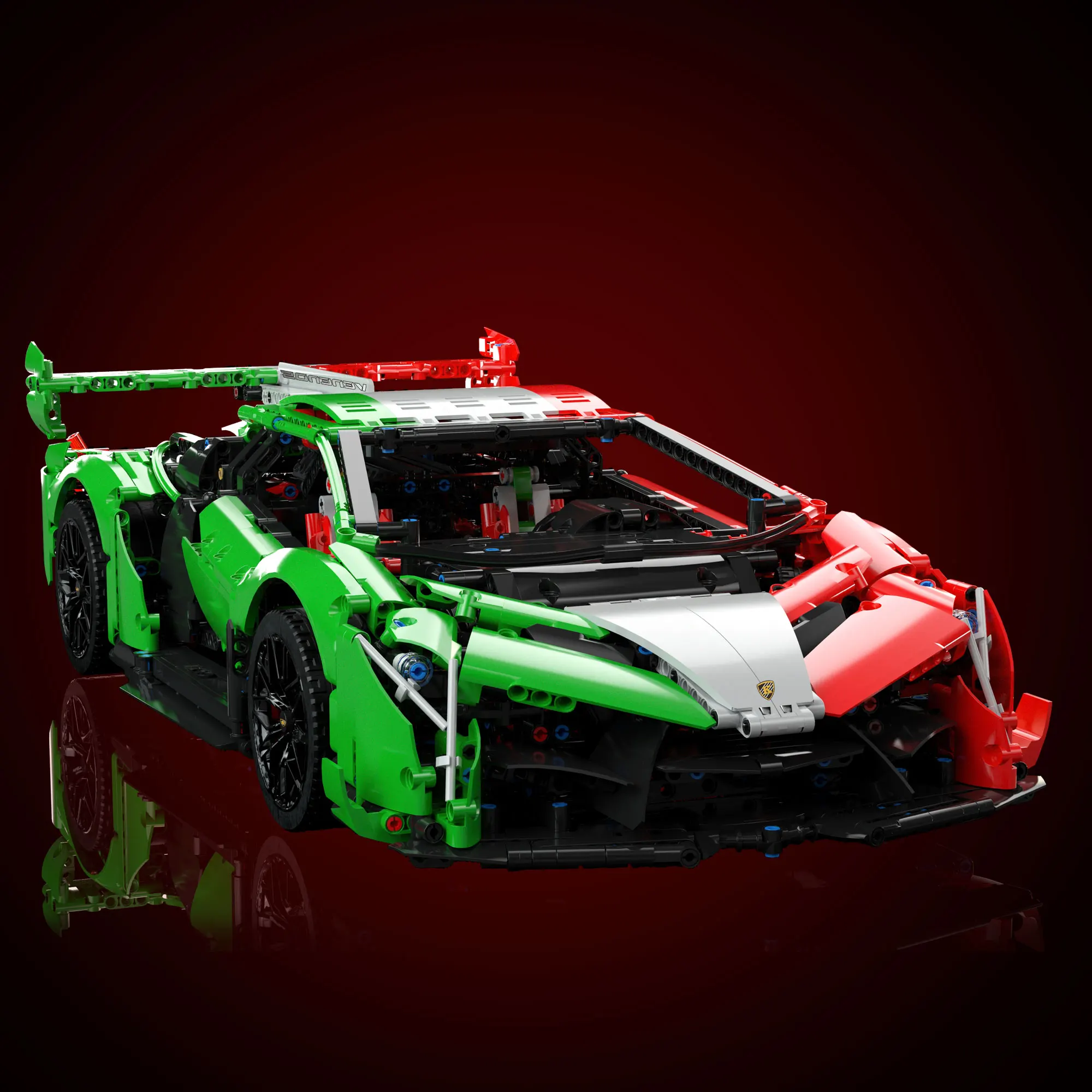 KBOX 10222 Veneno Super Racing Car Model Bricks High Tech Series Technical Set Toy For Boy Kids Building Blocks Sets