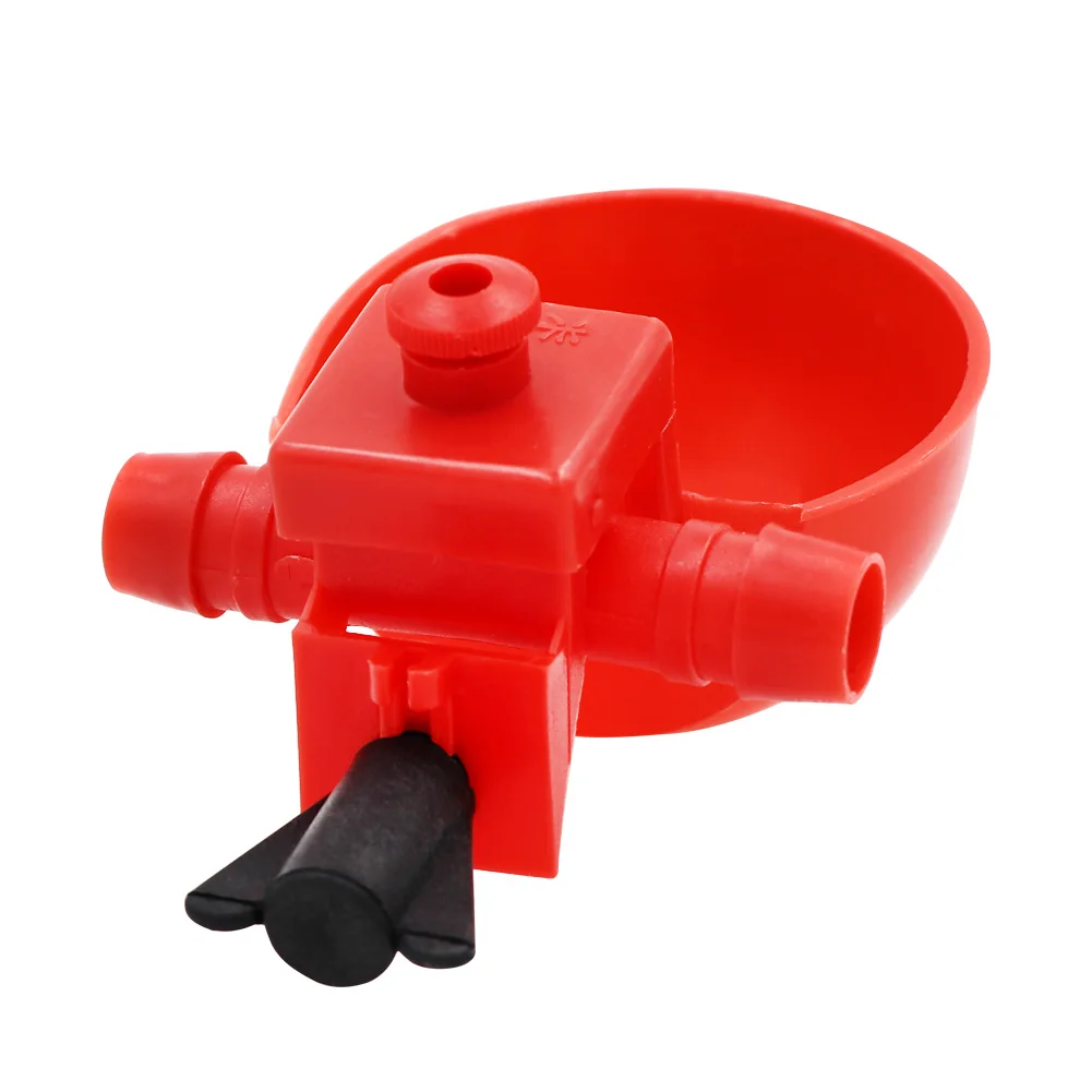 Пластиковая Красная Автоматическая миска для воды цыплят уток птицы голубей маленькая домашних животных с фильтром