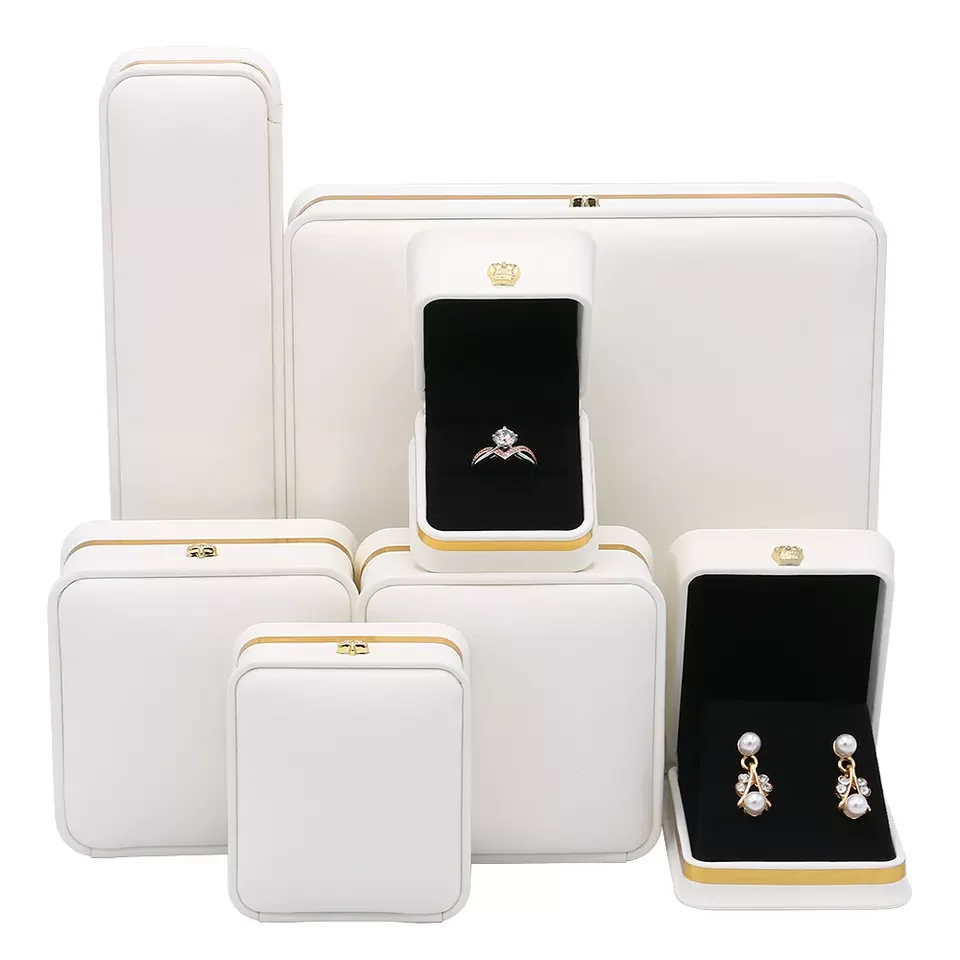 Mini Jewelry Gift Box Bangle Bracelet Pendant Earring Ring Necklace PU Leather Custom Jewelry Boxes Packaging Box Set with LOGO