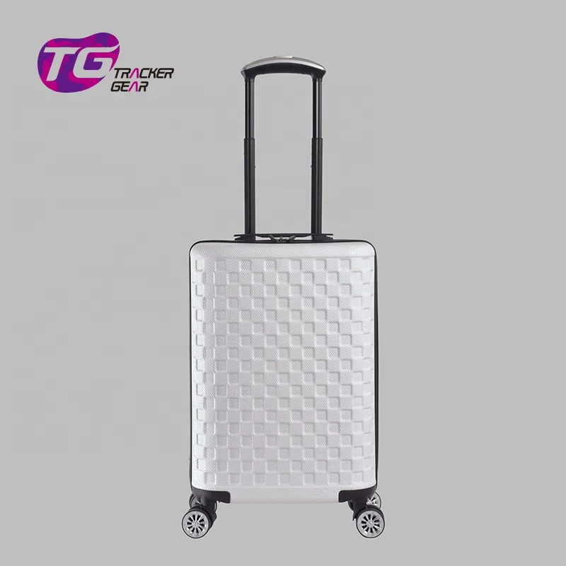 
New fashion design ABS 3pc hardside luggage set USB port on carry on size spinner 8 wheels suitcase trolley case 