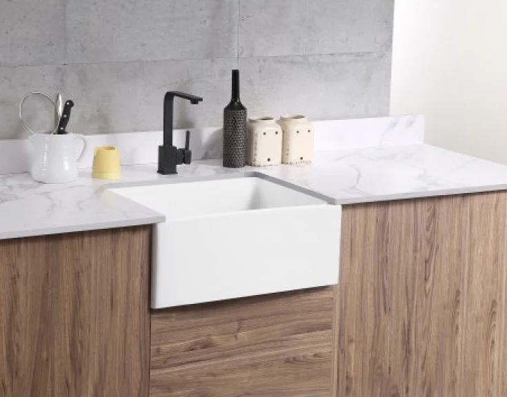 
KingsonChina, Ceramic Farmhouse Kitchen Sink, Apron Farmhouse Sink 