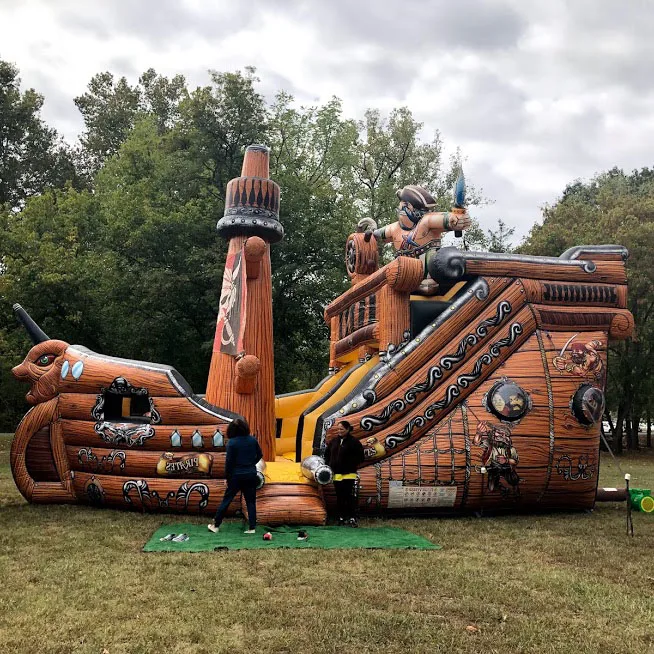 Outdoor 26ft PVC Kids Adult CE Commercial Giant Inflatable Pirate Ship Slide Bounce House Bouncy Castle Inflatable Bouncer