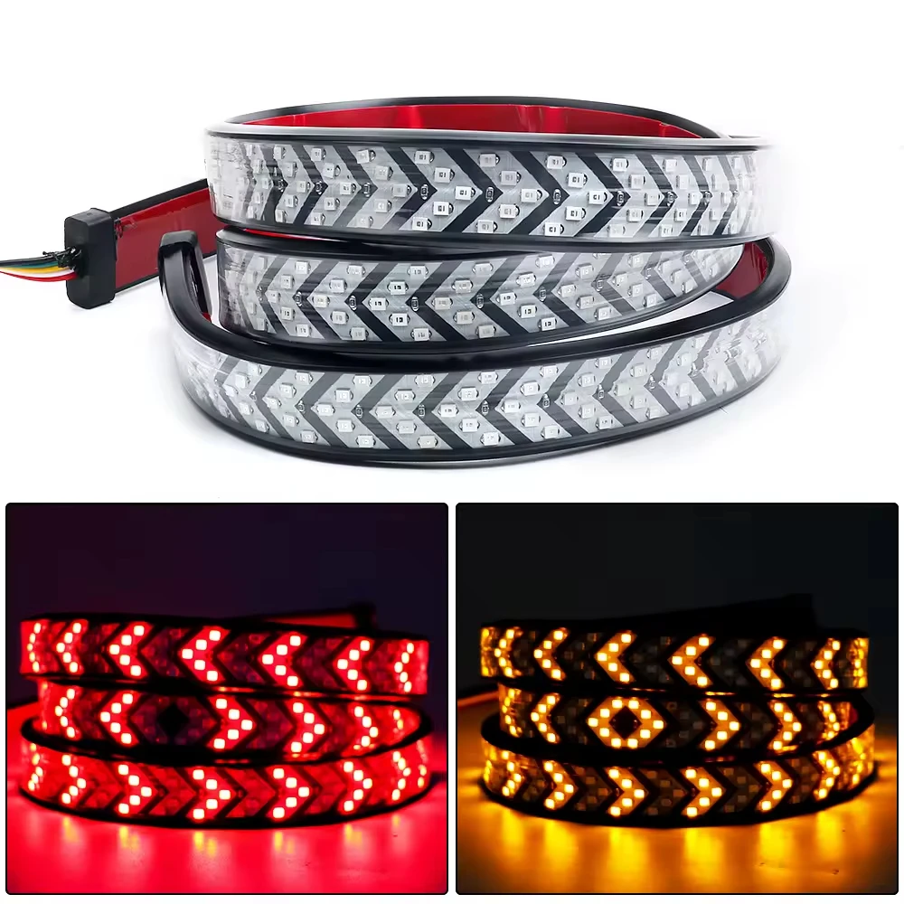 60 inch Flexible Tailgate Light Bar with Reverse Brake Turn Signal for Trucks Pickup SUV Trailers Triple LED Tail Light strip