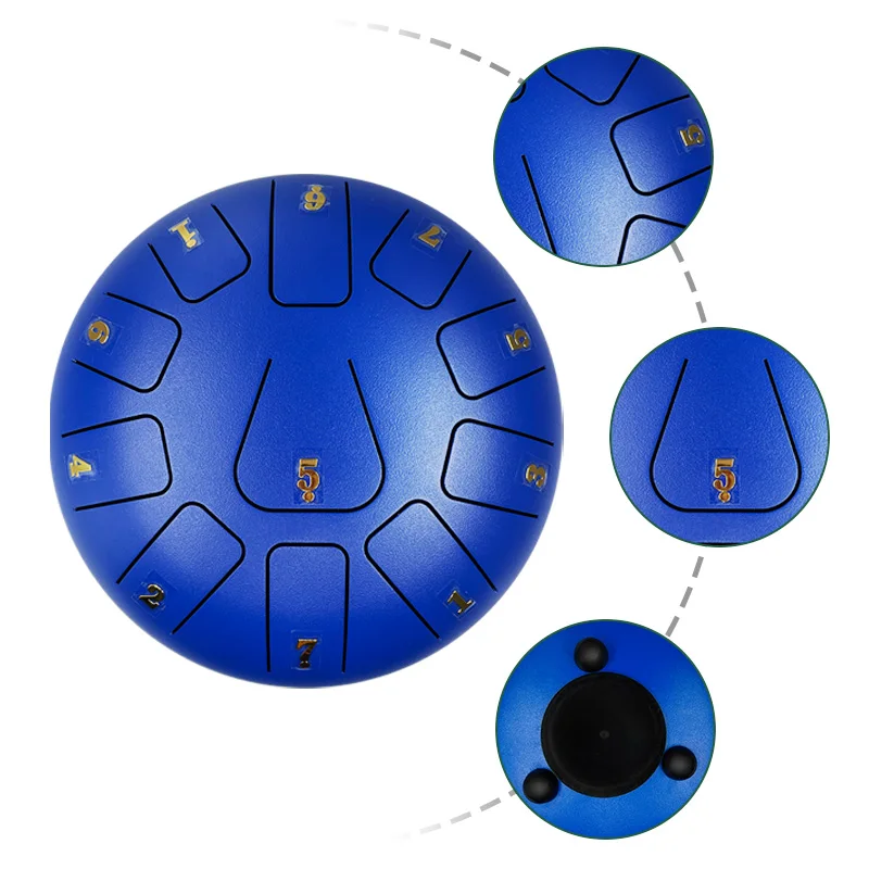 Factory Wholesale Cheap Price Premium Colorful Carbon Decorative Tongue Drum Hand Pan Drum Set For New Learner