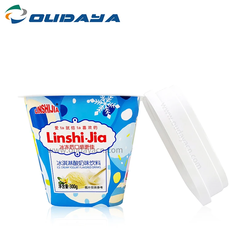 Manufacturer food grade plastic ice cream container pp boxes with lid