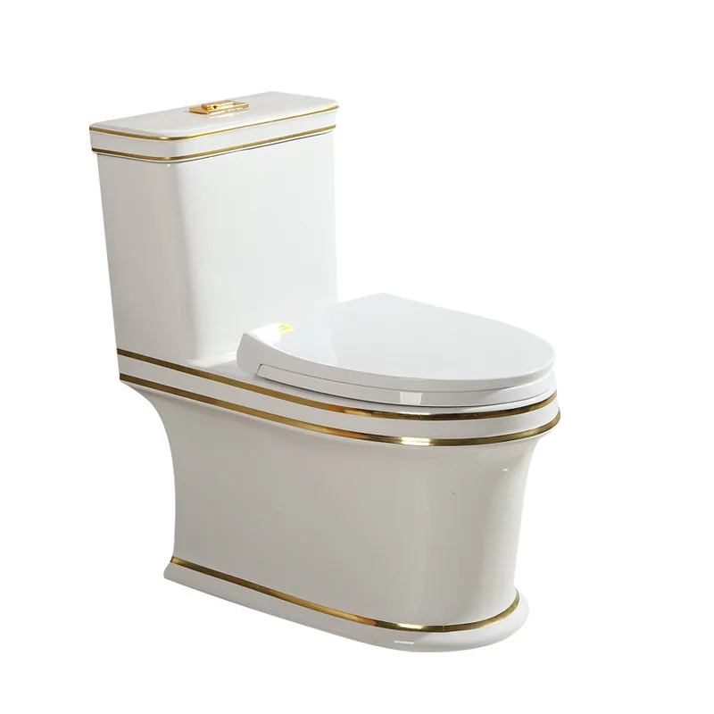 Factory direct household color color gold 4D super-Xuan type flushing water-saving toilet toilet integrated toilet toile
