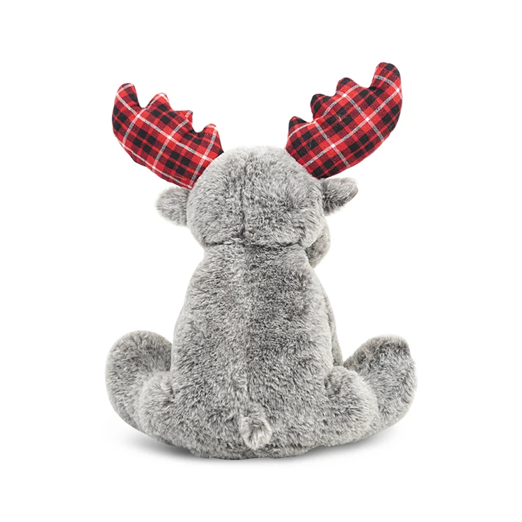 Christmas decorative moose plush stuffed toy for festival occasion gift