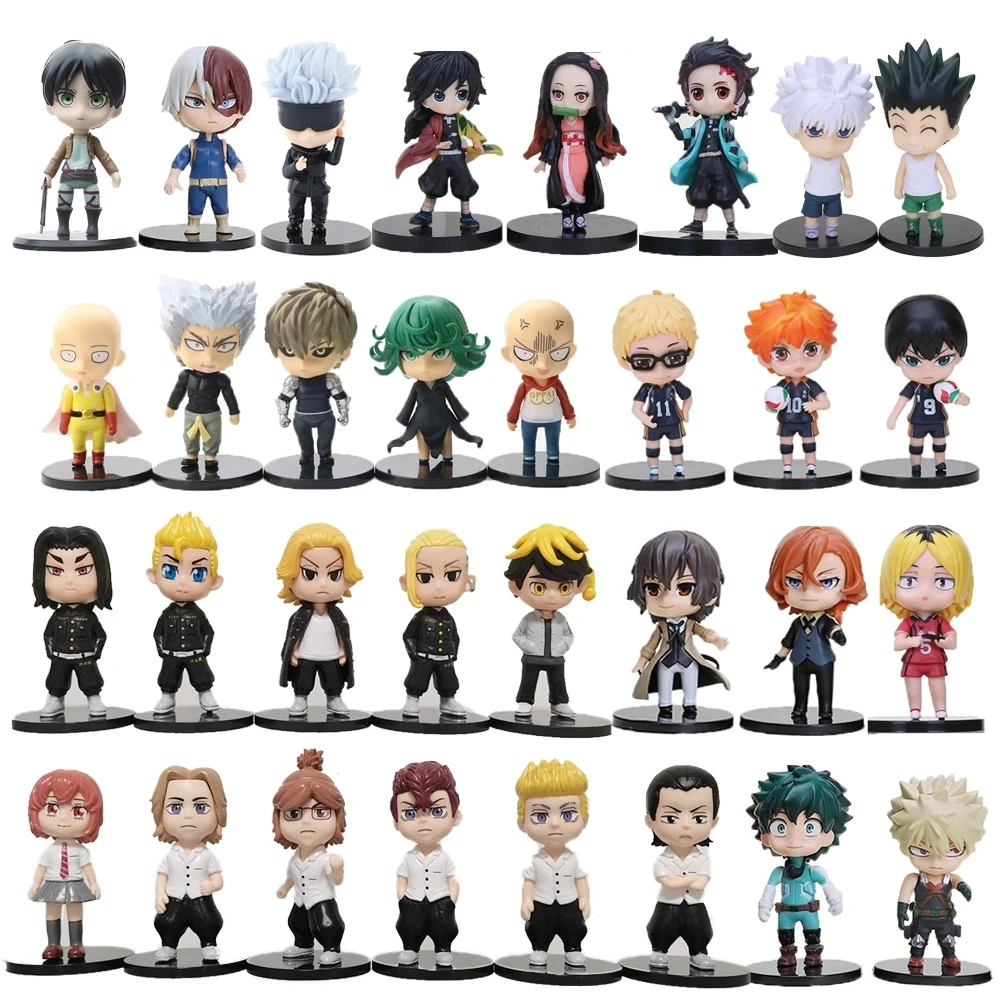 XM 57 Styles Set Figures Demon Slayer Chainsaw SPY FAMILY Academia Conan One Punch Man JOJO Haikyuu Death Note Anime Figure